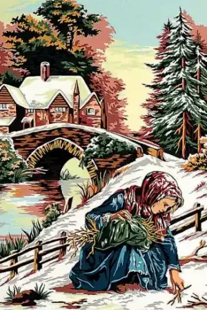 Prezzo Basso Canovaccio antico - Scena d'inverno - Margot de Paris