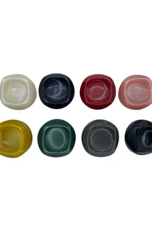 Subito Disponibile Bottone Madreperla Tondo Bombato Quadrato Incavo Gambo Metallo Mis. 33 Mm