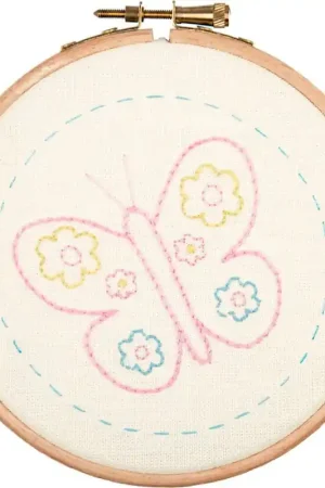 Quantità Limitata Kit di Ricamo Libero + Telaio - Farfalla Incantevole - Anchor
