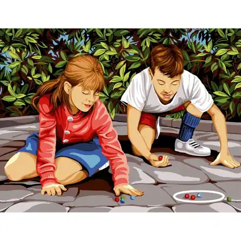 Professionale Canovaccio antico - Gioco di bilie - Margot de Paris