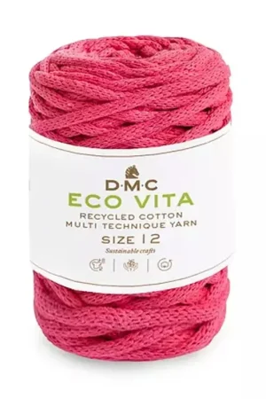 Acquista Ora Bobine de cordon DMC 4 mm coton recyclé pour macramé - Eco Vita 12 - Fuchsia x55m