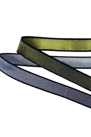 Soddisfatti O Rimborsati Passamaneria Nastro Elastico Spallina Filo Lurex Base Nero Alto 1 Cm