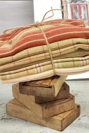 Pacchetto di 5 Tessuti Giapponesi 35 x 37 cm - Beige Rosso Prezzo Di Fabbrica