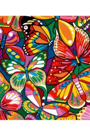 Compra Online Canovaccio antico - Farfalle colorate - Margot de Paris