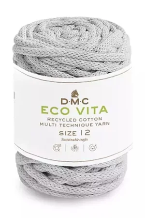 Consegna Rapida Bobine de cordon DMC 4 mm coton recyclé pour macramé - Eco Vita 12 Gris Clair x55m