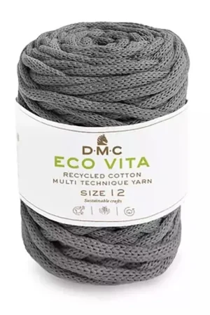 Offerta Limitata Bobine de cordon DMC 4 mm coton recyclé pour macramé - Eco Vita 12 - Gris x55m