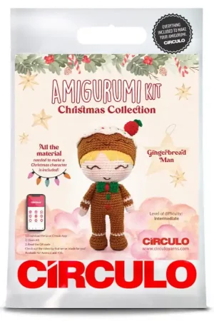 Vendita Finale Kit Amigurumi Natale - Omino di Pan di Zenzero - Círculo