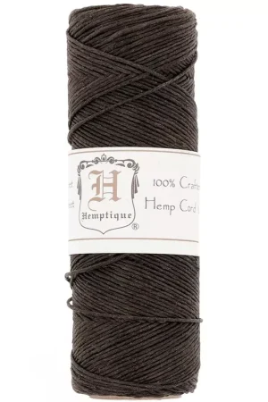 Bobine de 62 mètres de fil de chanvre Hemp Cord 1.1 mm Marron foncé Spedizione Espresso
