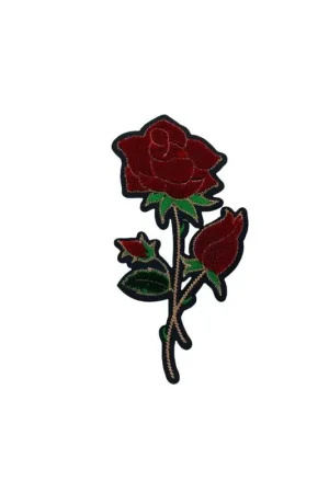 Più Venduto Applicazione Termoadesiva Ricamo Filo Lurex Rosa Velluto Alta 13,5 Cm