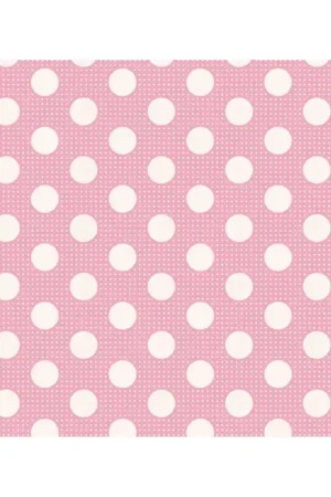 Di Tendenza Tilda Medium Dots Pink, Tessuto Rosa a Pois