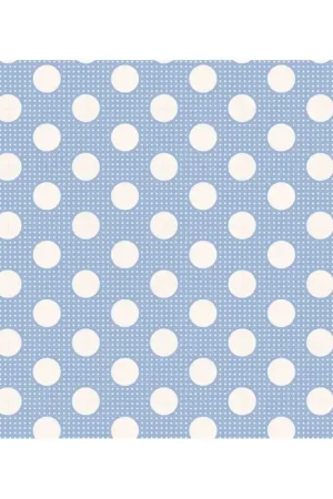 Tilda Medium Dots Blue, Tessuto Azzurro a Pois Offerta Del Giorno
