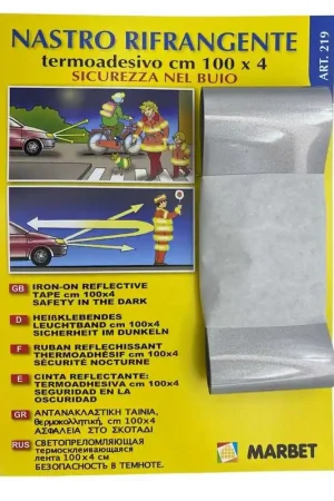 Compra Online Nastro Rifrangente Termoadesivo Alto 4 Cm x 1 Metro