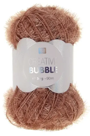 Creative Bubble - Fil à crocheter pour éponge tawashi Brun x50g Di Tendenza