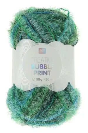 Esclusivo Creative Bubble - Fil à crocheter pour éponge tawashi Vert Mix x50g