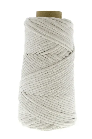Bobine de cordon en coton pour macramé Cotton Suprême 3XL peigné - Gris Clair x75m Prezzo Conveniente