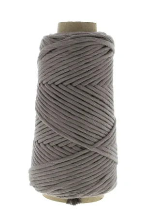 Scelto Dai Clienti Bobine de cordon en coton pour macramé Cotton Suprême 3XL peigné - Gris x75m