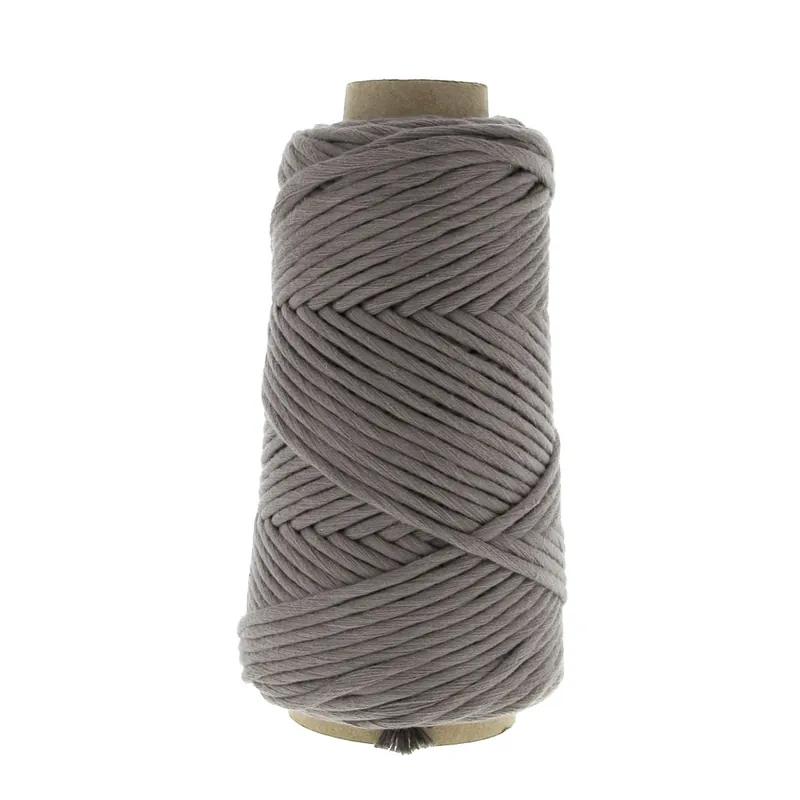 Scelto Dai Clienti Bobine de cordon en coton pour macramé Cotton Suprême 3XL peigné - Gris x75m