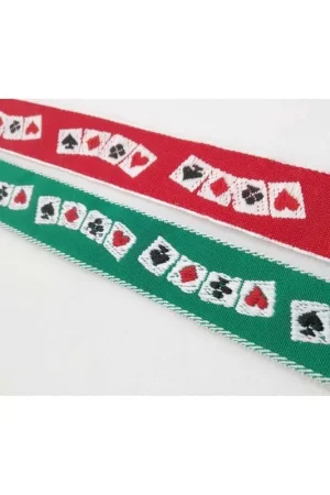 Passamaneria Carte Gioco Poker Nastro Gallone Bordo Greca Ricamato Alto Mm 20 Offerta Del Giorno