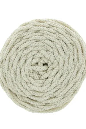 Prezzo Conveniente Bobine de cordon en coton pour macramé Cotton Air 5 mm - Ecru x50m