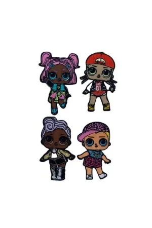 Toppa Patch Termoadesiva Applicazione Ricamo Glitter Personaggio Cartone Animato Cm 7x4 Non Perdere