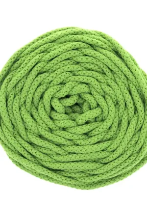 Quantità Limitata Bobine de cordon en coton pour macramé Cotton Air 5 mm - Vert menthe x50m