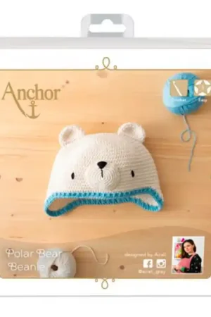 Kit all'Uncinetto - Cappello Orso Polare - Anchor Spedizione Espresso