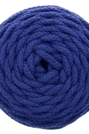 Bobine de cordon en coton pour macramé Cotton Air 5 mm - Bleu Marine x50m Offerta