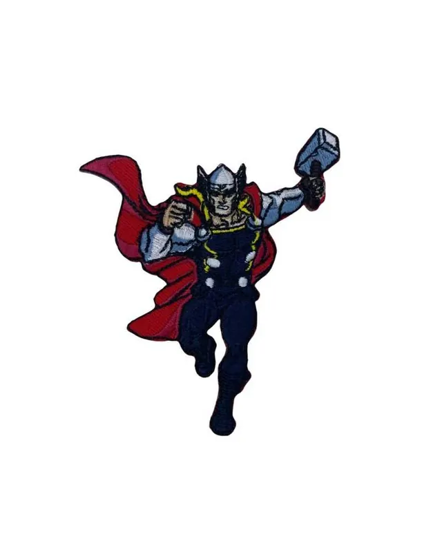 Spedito Oggi Toppa Termoadesiva Supereroe Martello Figura Intera 8x10 cm