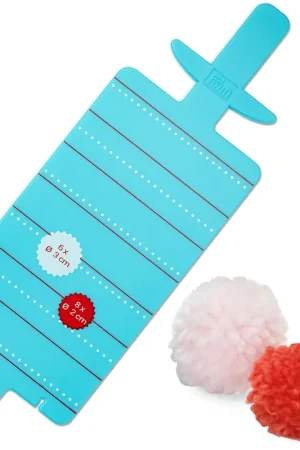 Novità Set à fabriquer 6 à 8 mini pompons ronds simultanément de 3 et 2 cm