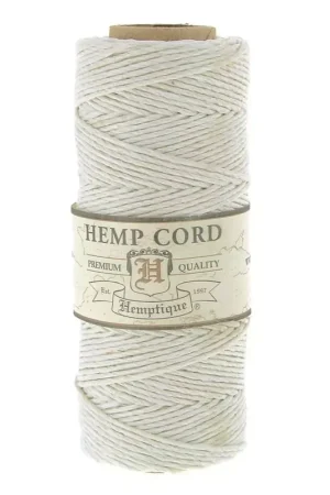 Bobine de 62 mètres de fil de chanvre Hemp Cord 1.1 mm Ecru Spedizione Gratuita