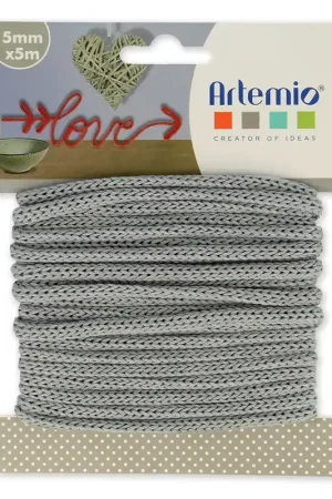 Occasione Imperdibile Fil tricotin pour la customisation 5 mm - Gris x5m
