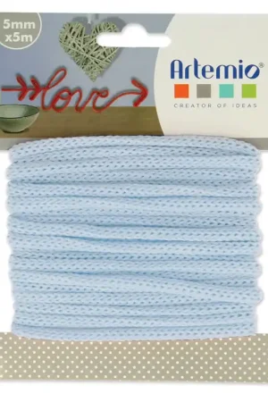 Bestseller Fil tricotin pour la customisation 5 mm - Bleu Pastel x5m