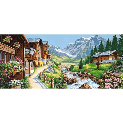 Ultimissimo Modello Canovaccio antico - Paesaggio alpino - Margot de Paris