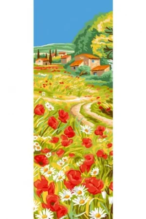 A Buon Prezzo Canovaccio antico - I papaveri - Luc Créations