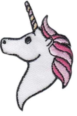 Unicorno Testa Patch Termoadesiva applicazione termoadesiva Mm 50x35 Ordina Subito