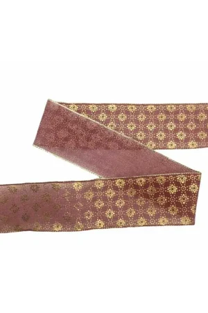 Passamaneria Nastro Natale Rosso Stampato Oro Alto Mm 40 Compra Oggi Stesso