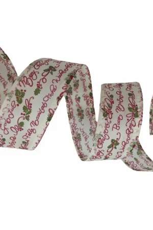 Compra Online 2 Mt Nastro Tnt Natale Scritte Buon Natale Lurex Alto 40 Mm