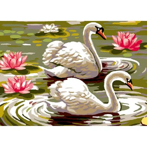 Nuova Collezione Canovaccio antico - I cigni - Luc Créations