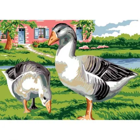 Spedizione Gratuita Canovaccio antico - Le oche - Luc Créations