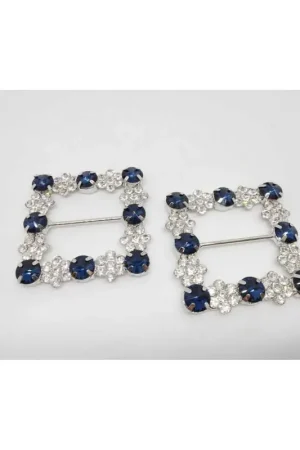 Fibbia Gioiello Strass Base Metallo Argento Mis. 25 Mm Must-Have