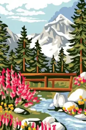 Spedizione Gratuita Canovaccio antico - Le Alpi - Luc Créations