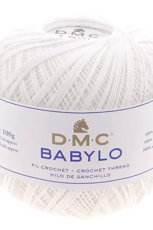 Prezzo Scontato Fil à crocheter Babylo 10 DMC en coton Blanc x 530 m