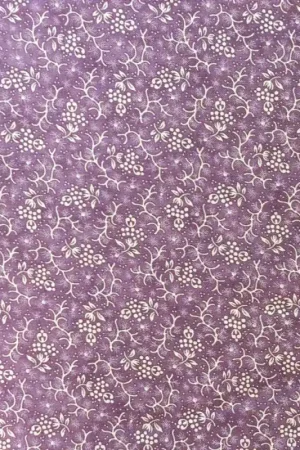 Spedito Oggi Tessuto Viola con rametti e fiorellini - Wild Orchid, Moda Fabrics