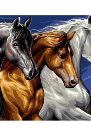 Prezzo Ridotto Canovaccio antico - I tre stalloni - Luc Créations