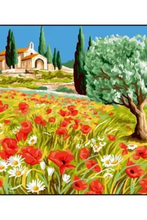 Novità Canovaccio antico - I papaveri - Luc Créations