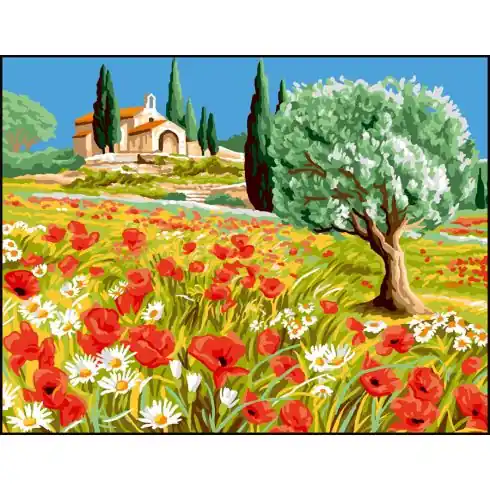 Novità Canovaccio antico - I papaveri - Luc Créations