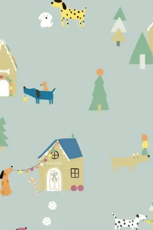 Tessuto Popeline Katia - Noël Dogs Professionale