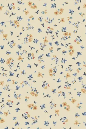 Spedizione Espresso Tessuto Popeline Katia - Pansy Flowers