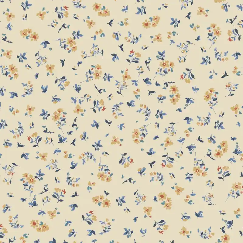 Spedizione Espresso Tessuto Popeline Katia - Pansy Flowers