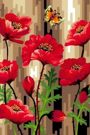 Acquista Ora Canovaccio antico - Papaveri - Luc Créations